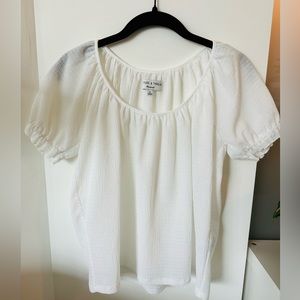 TeXTURE & THREAD from Madewell- textured white top!